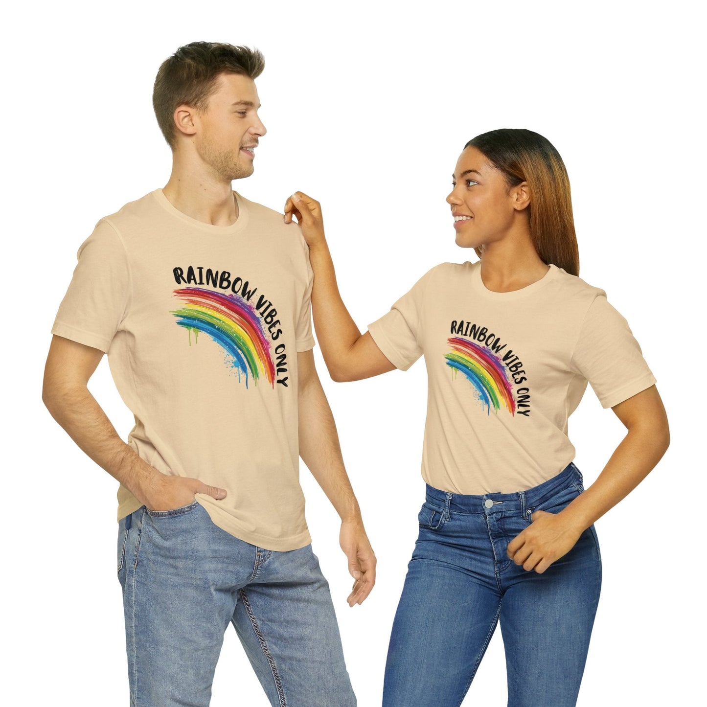 Rainbow Vibes Only - Unisex T-Shirt - T-Shirt - The Lucky Wombat