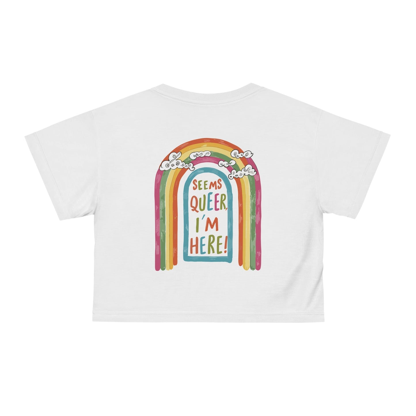 Seems Queer, I'm Here! - Crop Top - All Over Prints - The Lucky Wombat