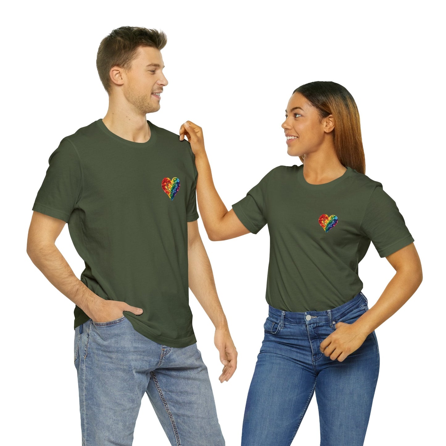 Small Polygon Heart - Unisex T-Shirt - T-Shirt - The Lucky Wombat