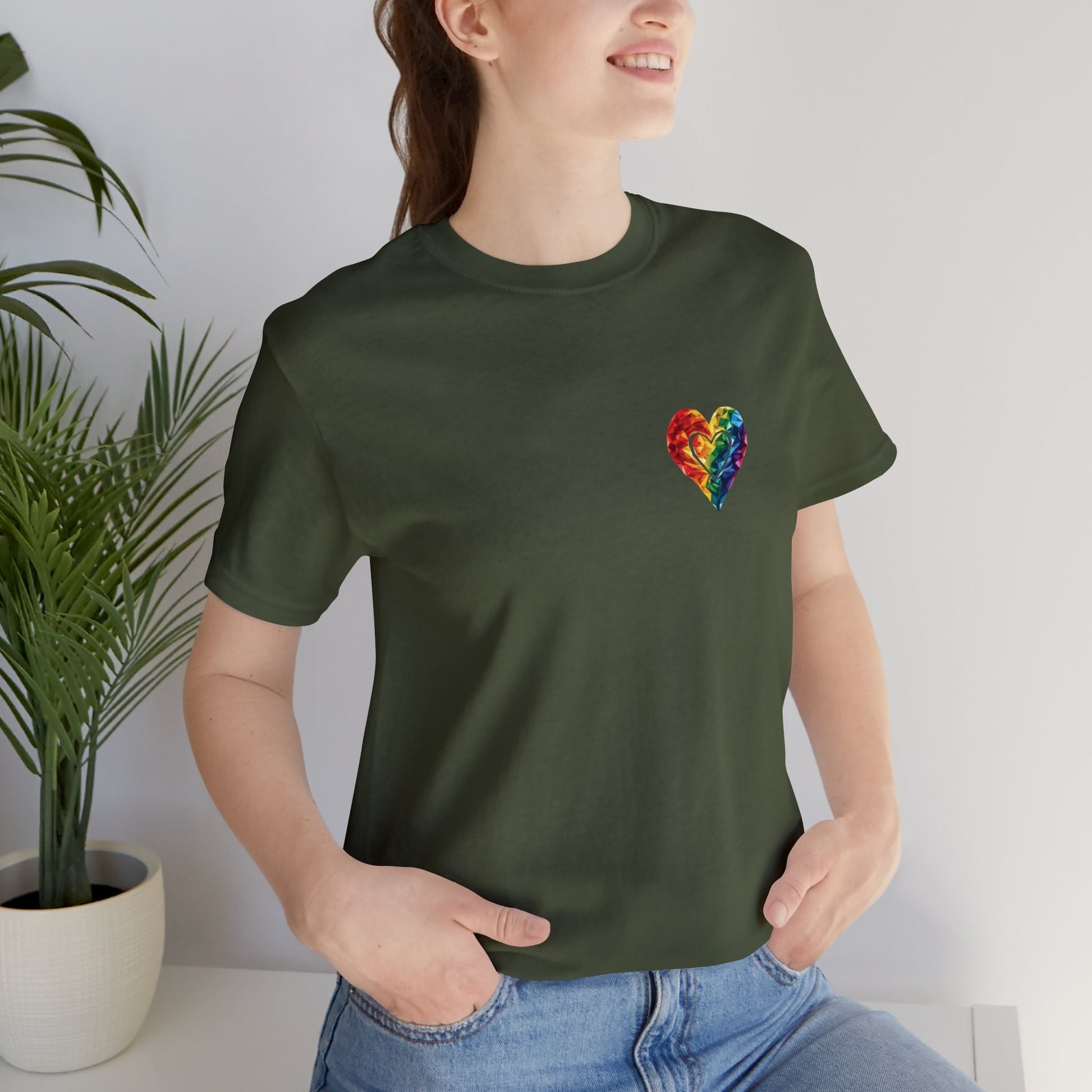 Small Polygon Heart - Unisex T-Shirt - T-Shirt - The Lucky Wombat