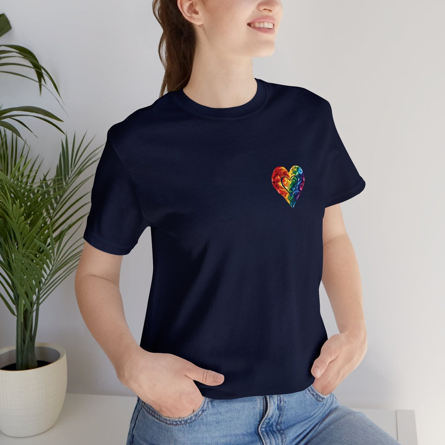 Small Polygon Heart - Unisex T-Shirt - T-Shirt - The Lucky Wombat