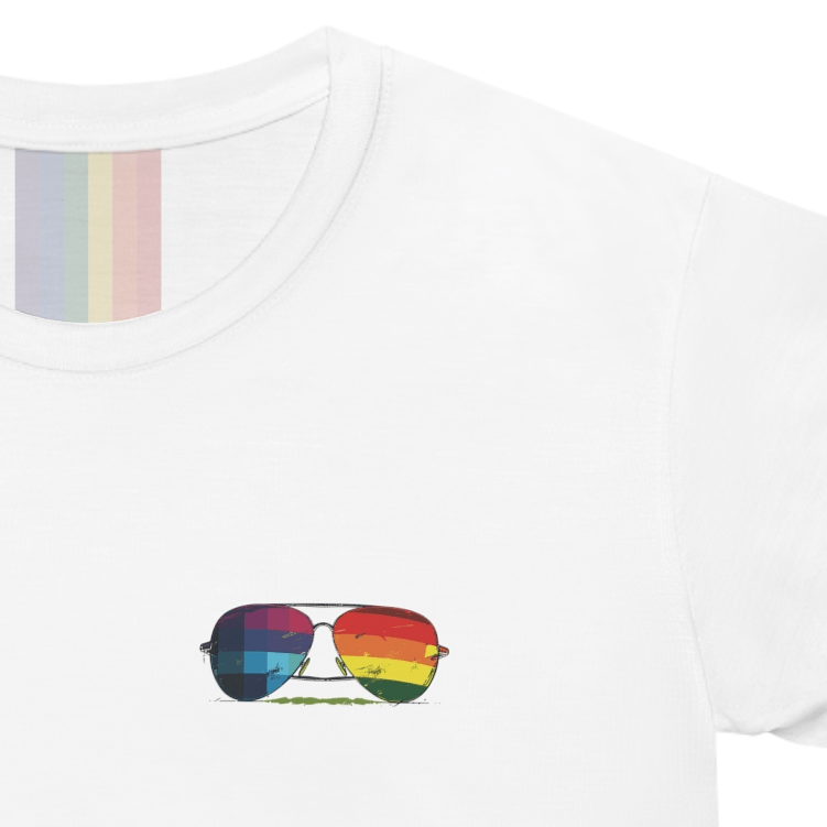 Sunglasses Rainbow - Stripes Back - Crop Top - All Over Prints - The Lucky Wombat