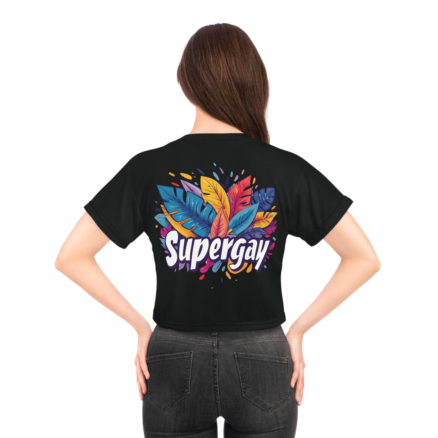 Supergay Crop Top - All Over Prints - The Lucky Wombat