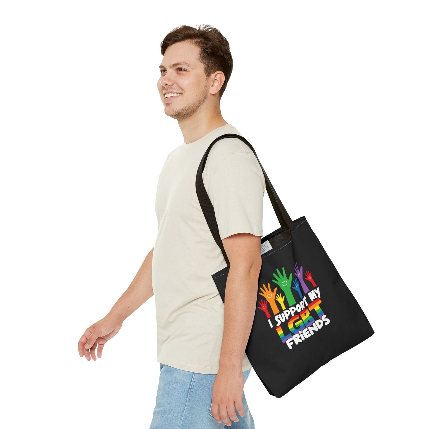 Support My LGBT Friends Tote Bag - Bags - The Lucky Wombat