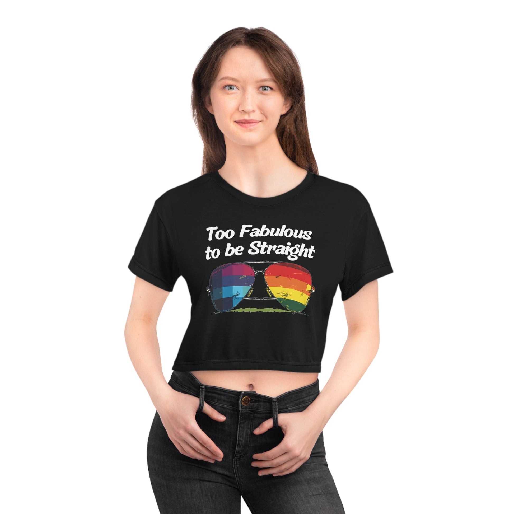 Too Fabulous to be Straight - Crop Top - All Over Prints - The Lucky Wombat