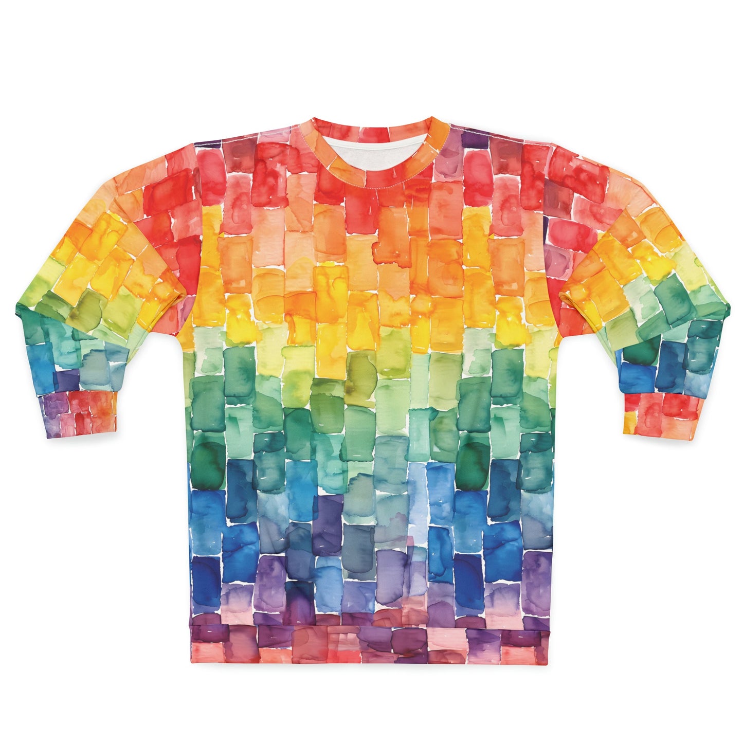 Watercolor Bricks - Unisex Sweatshirt - All Over Prints - The Lucky Wombat