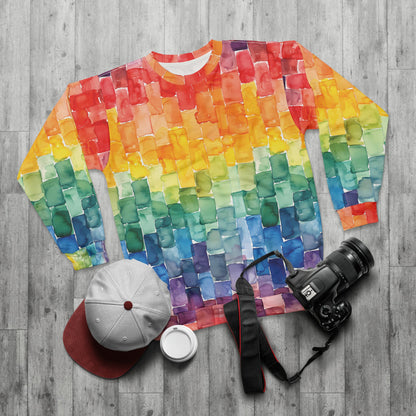 Watercolor Bricks - Unisex Sweatshirt - All Over Prints - The Lucky Wombat