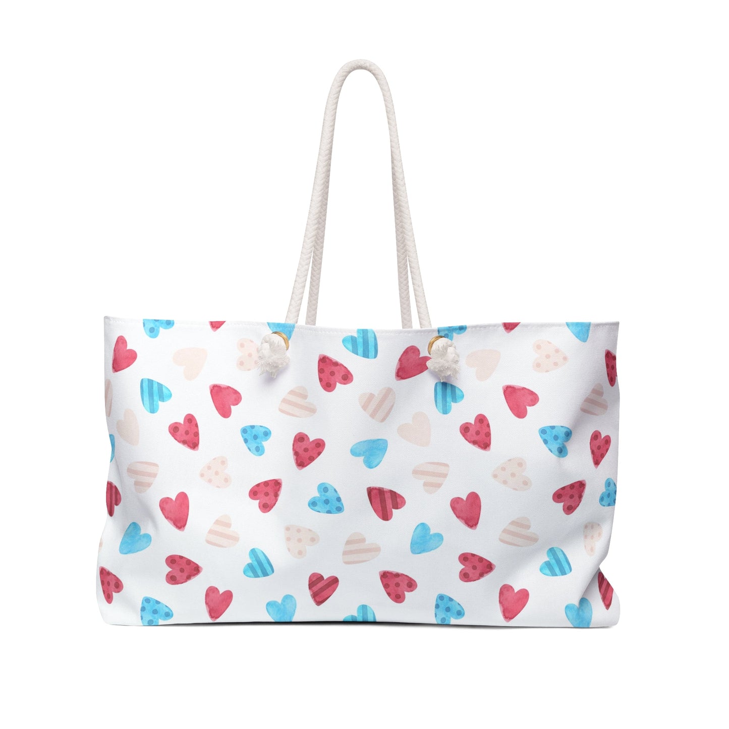 Weekender Bag - Trans Pride Heart Beach Bag - Bags - The Lucky Wombat