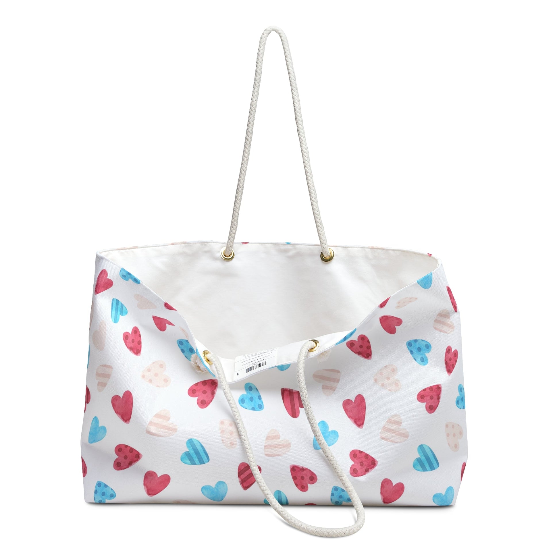 Weekender Bag - Trans Pride Heart Beach Bag - Bags - The Lucky Wombat